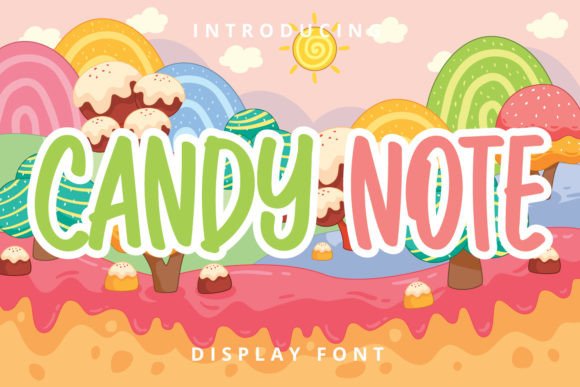 Candy Note: A Playful Display Font for Joyful Designs