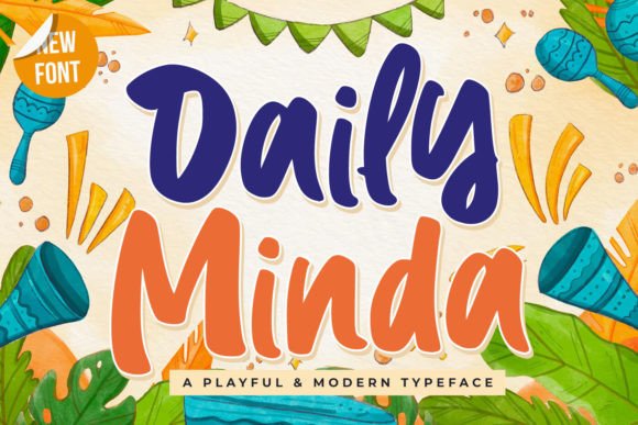 Daily Minda Font: Sweet & Trendy Display Fonts for Makers