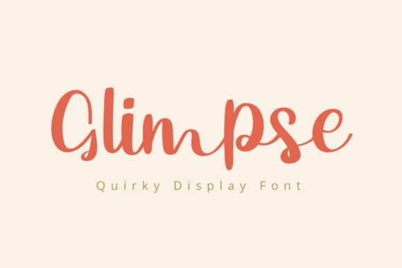 Glimpse Font: A Cute, Quirky Display Typeface for Scroll-Stopping Marketing