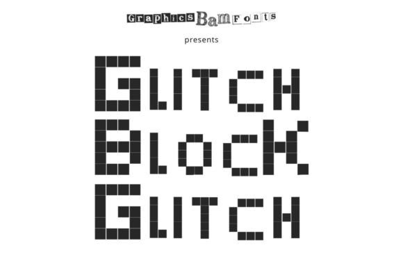 Glitch Block: A Slightly Glitched-Up Monospaced Font for Crafters