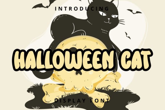 Halloween Cat Display Font for Friendly Branding