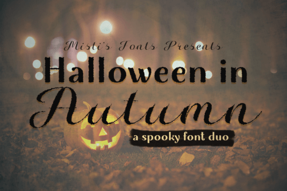 Halloween in Autumn Font Duo for Fall Design