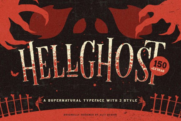 Hellghost: A Spooky Display Font for Halloween Editorials