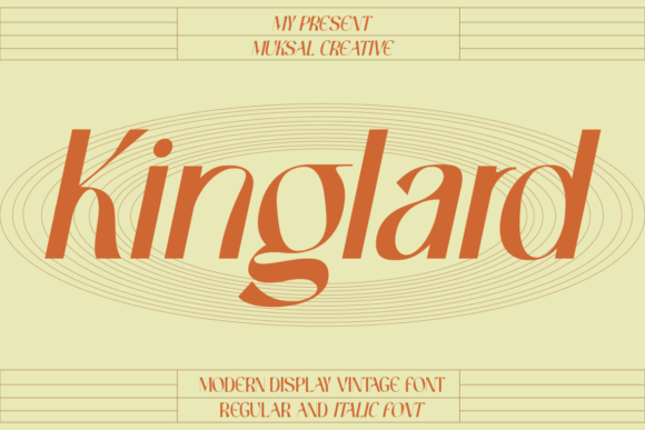 Kinglard Display Font for Handmade Shop Branding