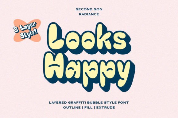 Looks Happy: A Bubbly Display Font for Playful Branding