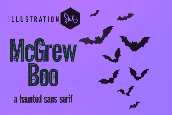 McGrew Boo Spiderweb Display Font for Craft Projects