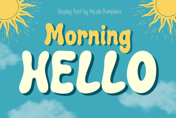 Morning Hello: A 70s Groovy Display Font for Editorial Charm