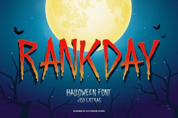 Rankday: A Halloween Display Font for Handmade Products