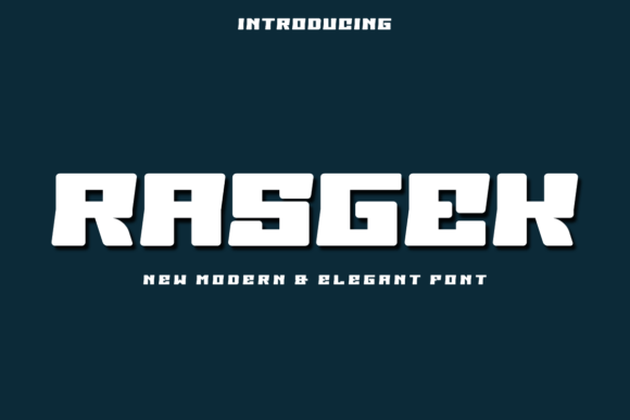 Rasgek Font: A Cool & Modern Display Typeface for Campaigns