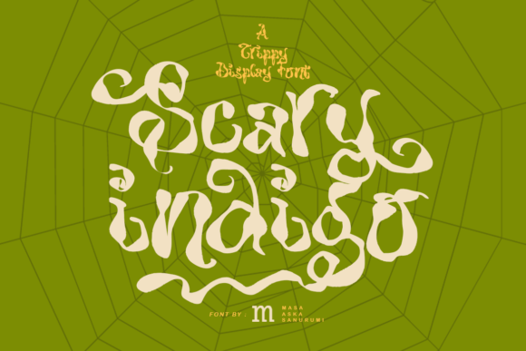 Scary Indigo Display Font for Spooky Creative Projects