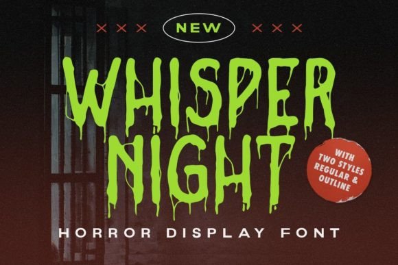 Whisper Night: A Fun and Scary Display Font